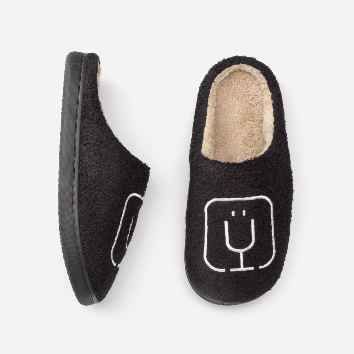 brumate-fuzzy-slippers-black-s5 apparel-slippers-above.png